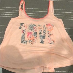 Love floral tank top
